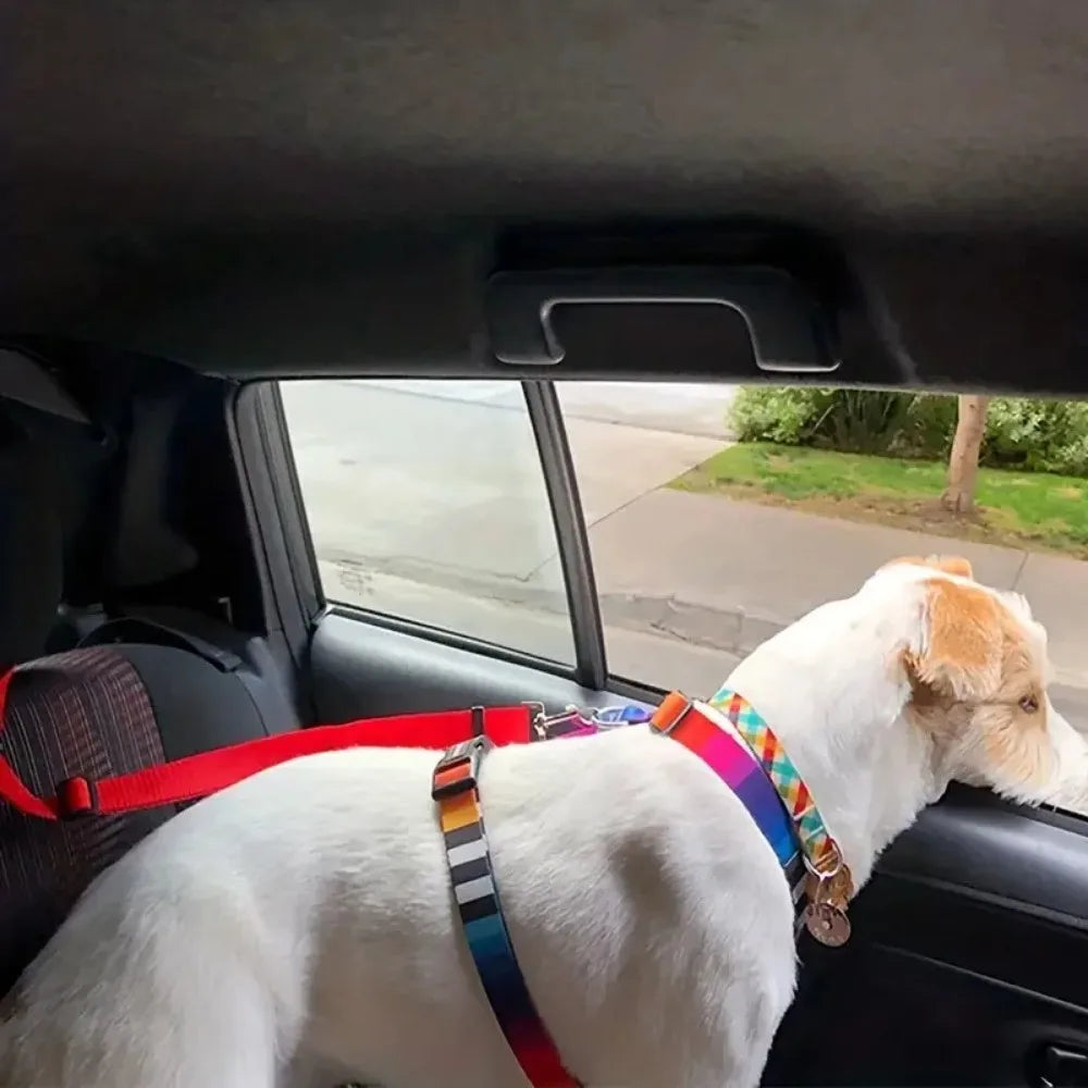 1Pc Pet Dog and Cat Seat Belt Car Headrest Restraint Adjustable Safety Rope Car Seat Belt Dog Accessories for Small Dogs