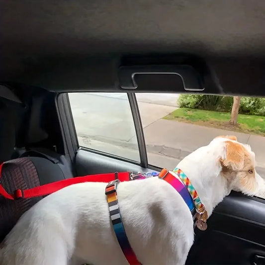 1Pc Pet Dog and Cat Seat Belt Car Headrest Restraint Adjustable Safety Rope Car Seat Belt Dog Accessories for Small Dogs
