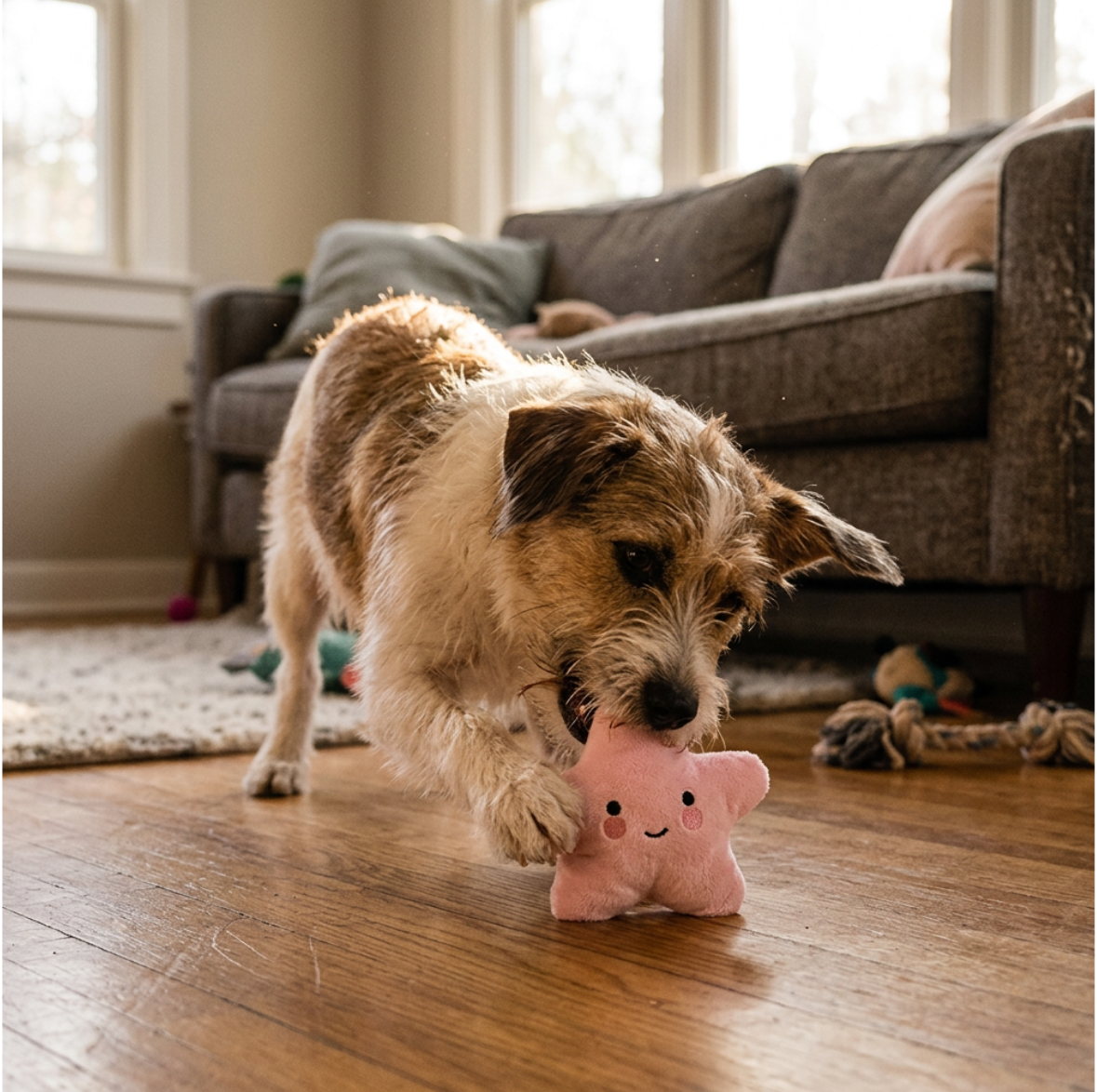 “Jouet Étoile Peluche pour Chien – Doux & Coloré”